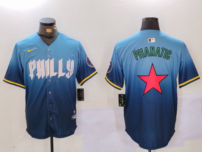 Men Philadelphia Phillies Blank Blue Game 2024 Nike MLB Jersey style 912